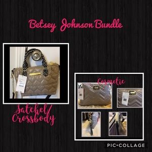 Betsey Johnson Crossbody/Cosmetic Bundle